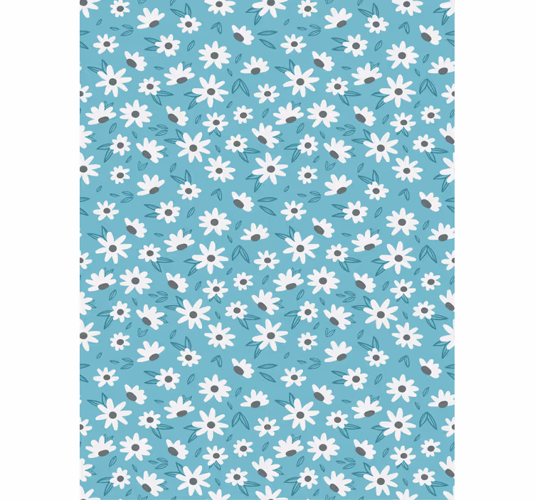 Papel tapiz comedor motivo floral margarita - TenVinilo