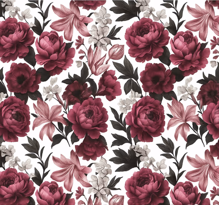 Papel tapiz para sala floral holandés melancólico - TenVinilo