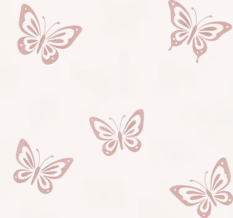 Papel tapiz recámara matrimonial mariposas juguetonas - TenVinilo