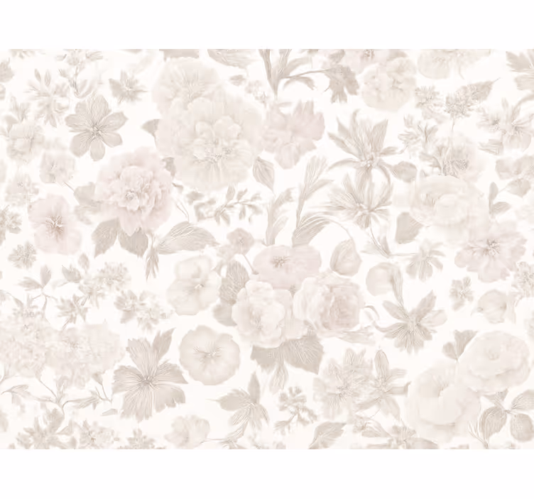 Papel tapiz recámara matrimonial floral vintage - TenVinilo