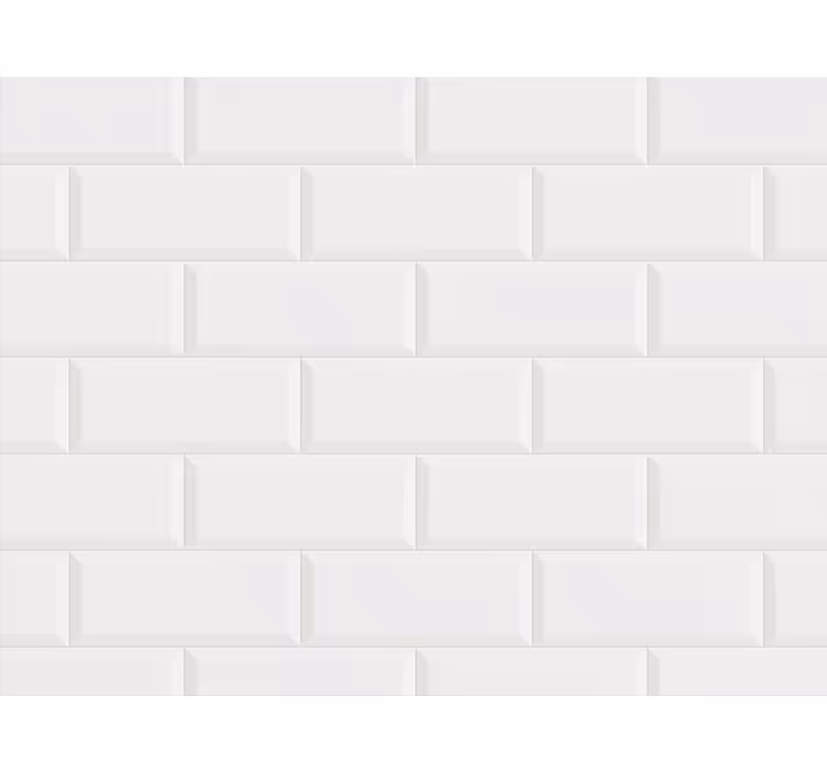 Papel tapiz baño patrón de azulejos blancos - TenVinilo