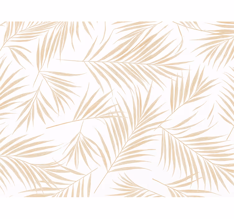 Papel tapiz hojas boceto de palmera clara - TenVinilo