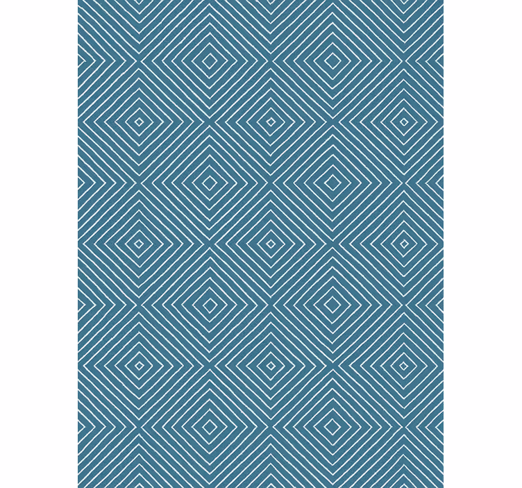 Papel tapiz nórdico línea de diamante azul - TenVinilo