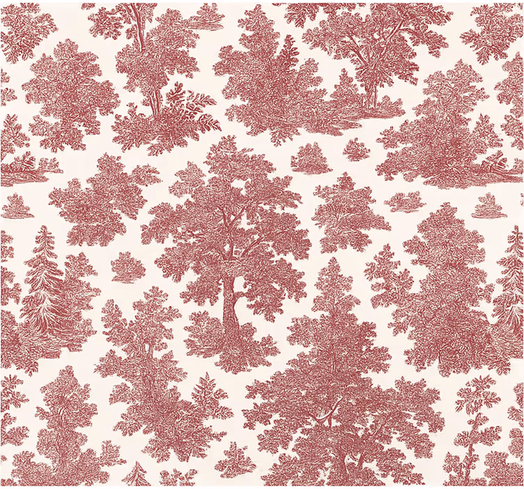 Papel tapiz 3d diseño jardín rojo vintage - TenVinilo