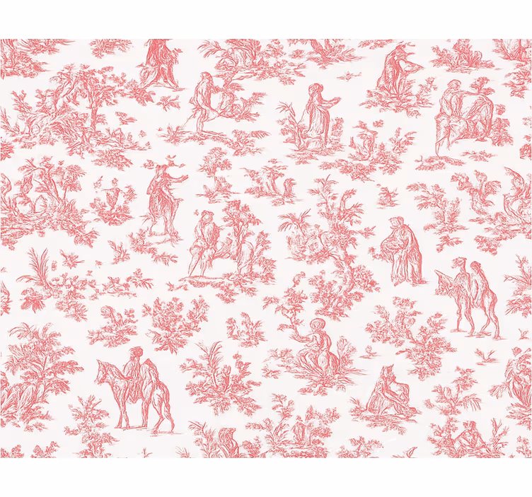 Tapizado para pared diseño campestre vintage rosa - TenVinilo