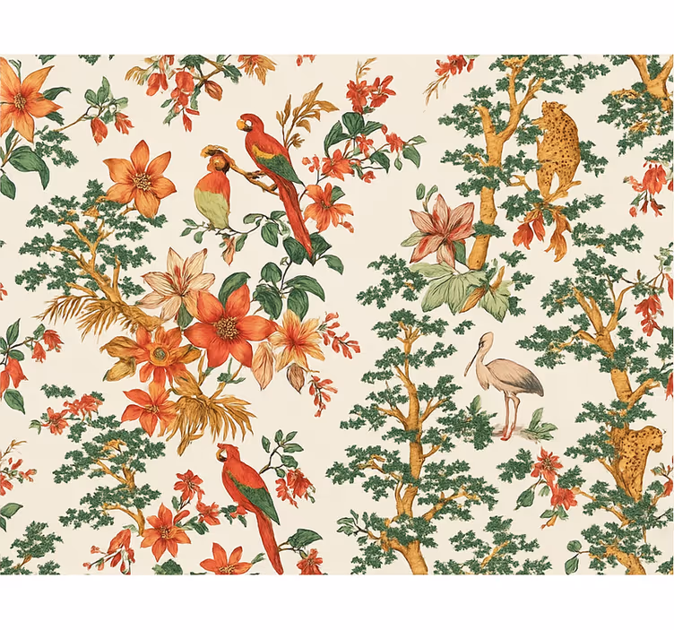 Tapizado para pared diseño de naturaleza salvaje japonesa - TenVinilo