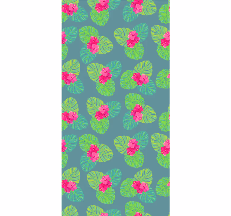 Papel tapiz floral diseño de flor de magnolia en agua - TenVinilo