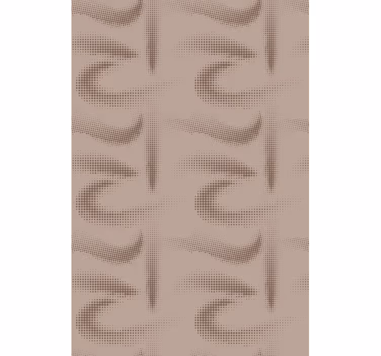 Papel tapiz recámara matrimonial patrón curvado marrón - TenVinilo