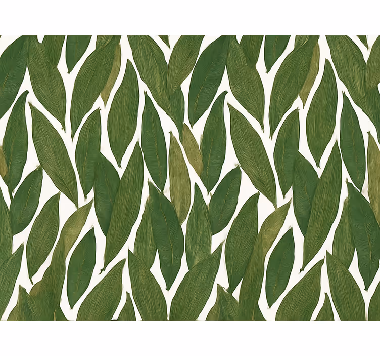 Papel tapiz para pared diseño hoja verde - TenVinilo