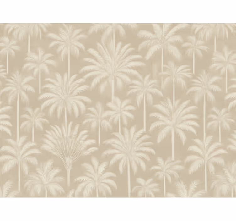 Tapiz para pared hojas de palma beige - TenVinilo