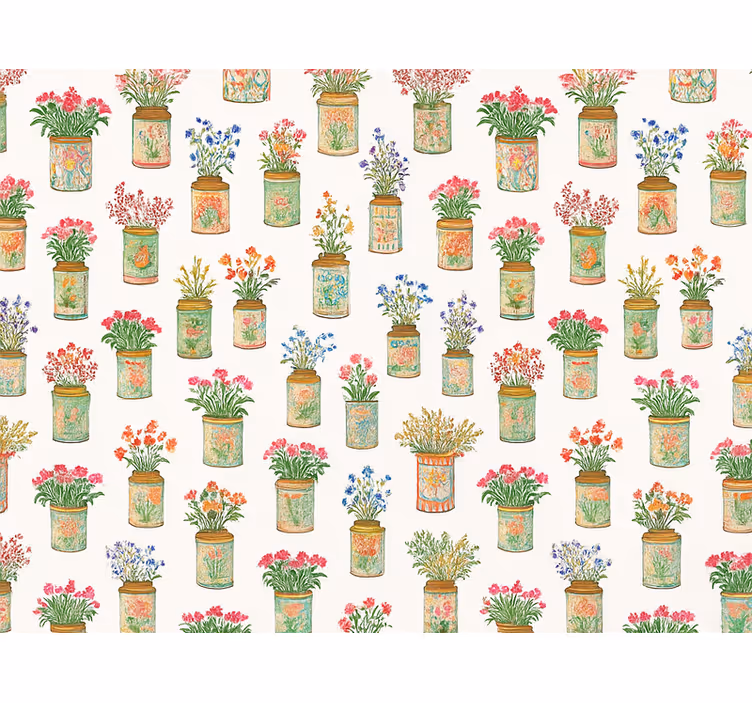 Tapiz para pared bouquet retro textil - TenVinilo