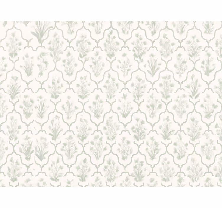 Papel tapiz diseño floral retro repetitivo - TenVinilo