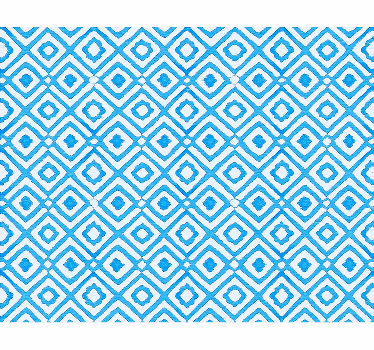 Papeles mural diseño ornamental acuarela azul - TenVinilo
