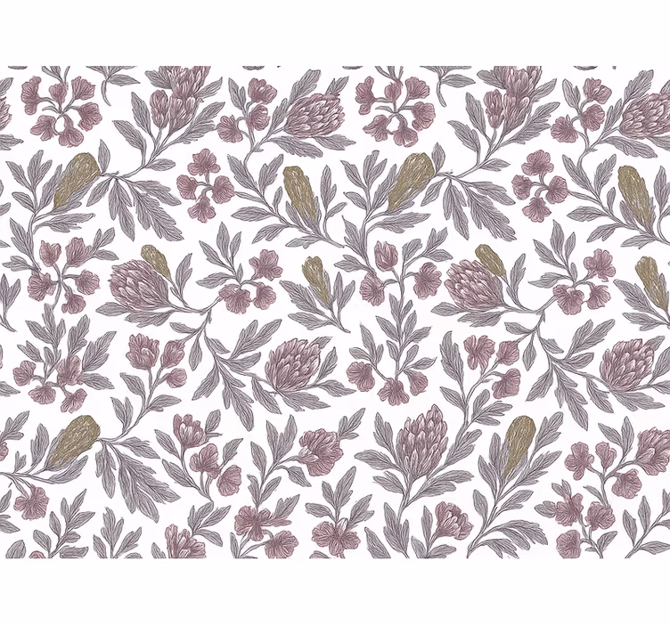 Papeles mural patrón textil floral repetitivo - TenVinilo