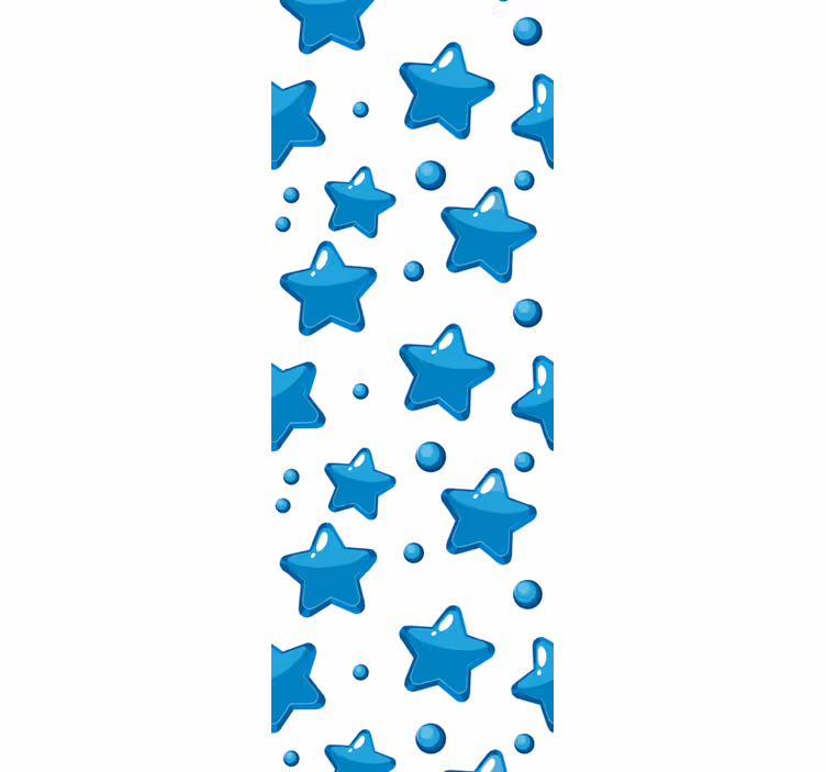 Papel tapiz para recámara globos estrellas azules brillantes - TenVinilo