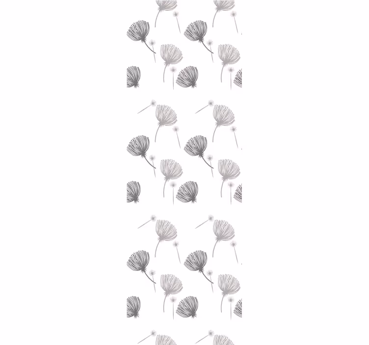 Papel tapiz para recámara flores de pradera sobre blanco - TenVinilo