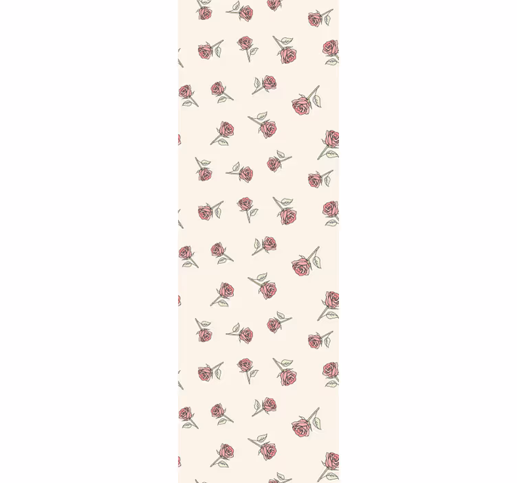 Papel tapiz para recámara patrón de rosas vintage romántico - TenVinilo