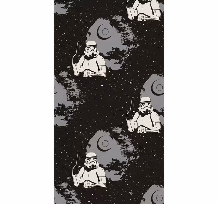 Papel tapiz para recámara patrón típico de stormtrooper - TenVinilo