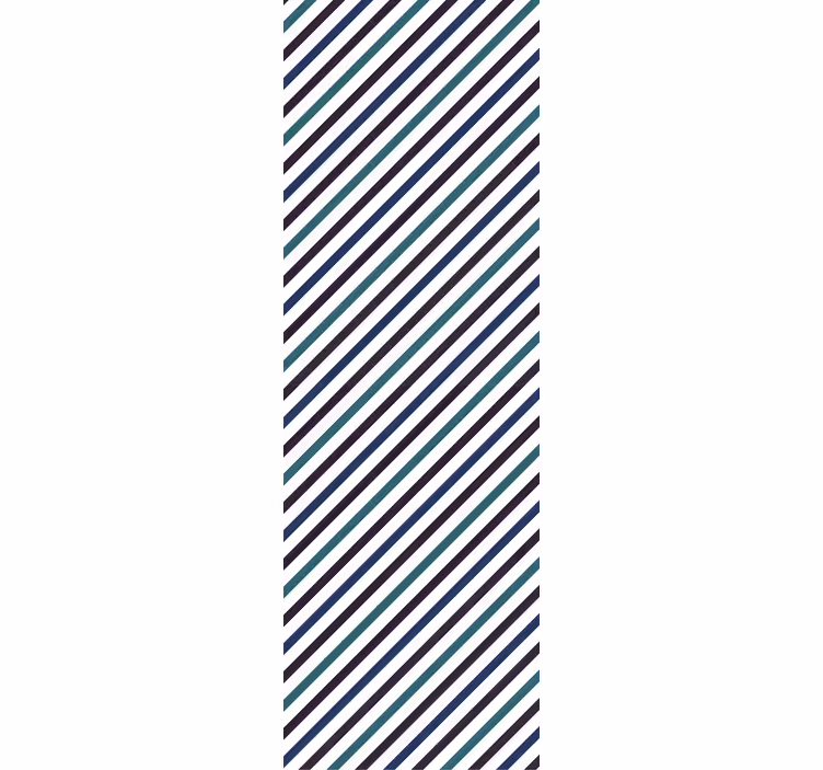 Papel tapiz para recámara rayas diagonales azules - TenVinilo