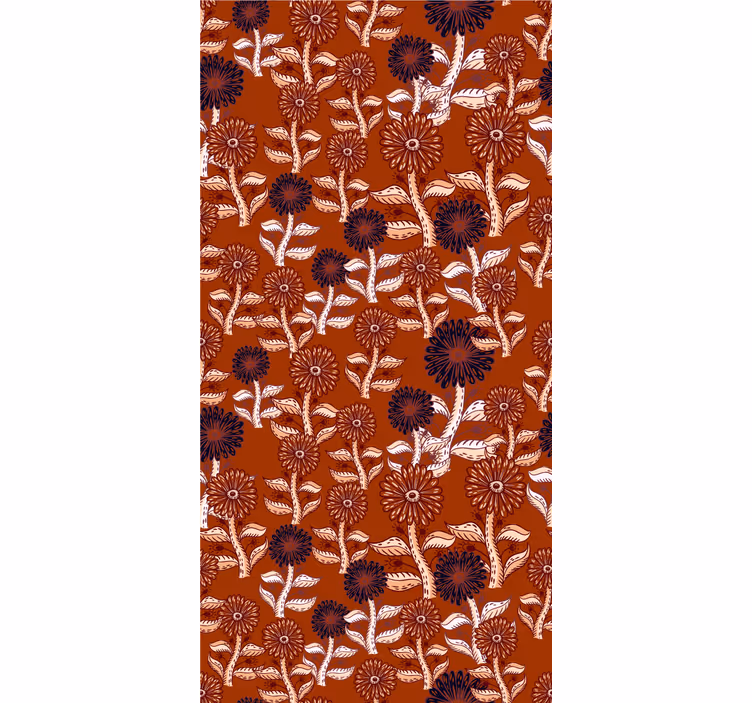 Papel tapiz para recámara diseño abstracto girasol africano - TenVinilo