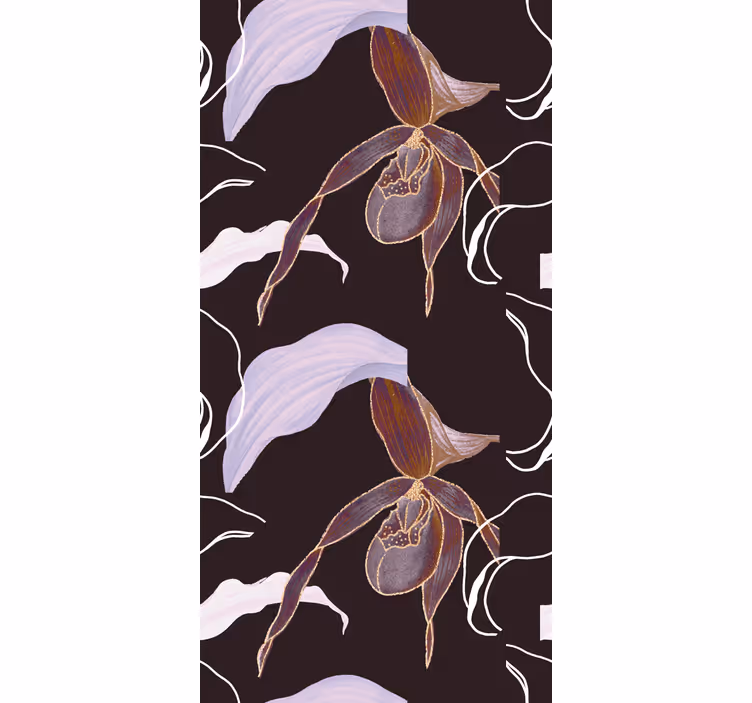 Papel tapiz para recámara orquídea morada africana - TenVinilo