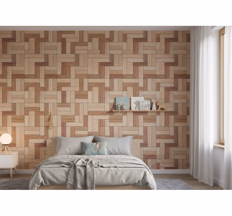 Papel tapiz madera óptica de madera - TenVinilo