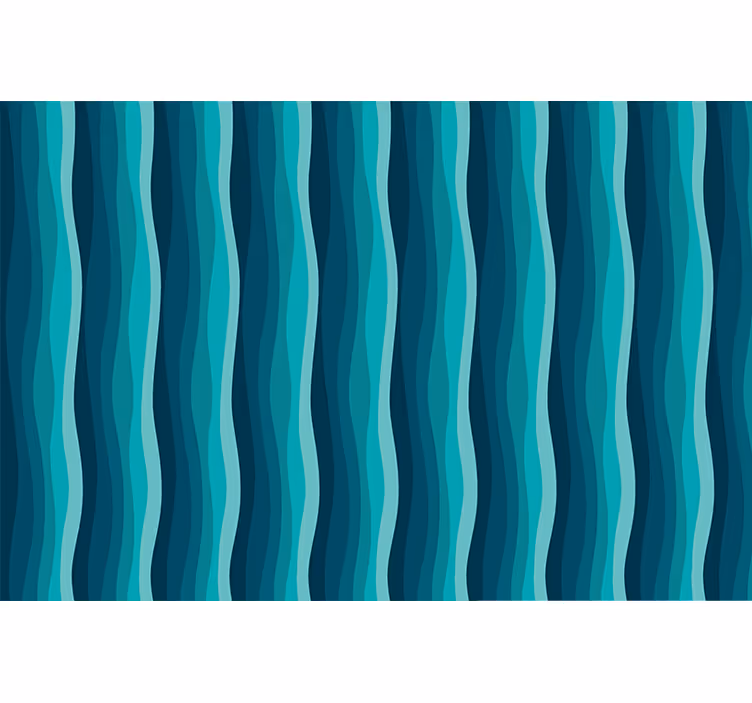 Papel tapiz azul diseño de olas - TenVinilo