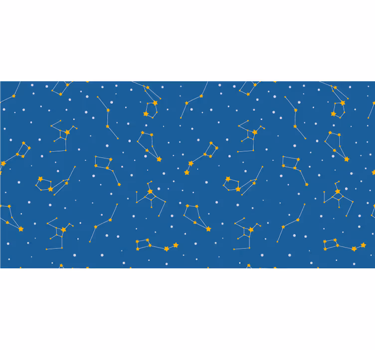 Papel tapiz azul constellaciones en el cielo - TenVinilo