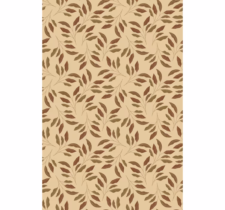 Papel tapiz beige elegancia foliar - TenVinilo