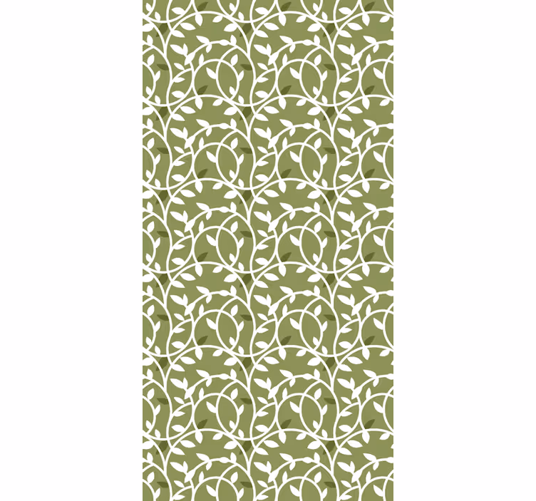 Papel tapiz verde simplicidad del patrón de vides - TenVinilo