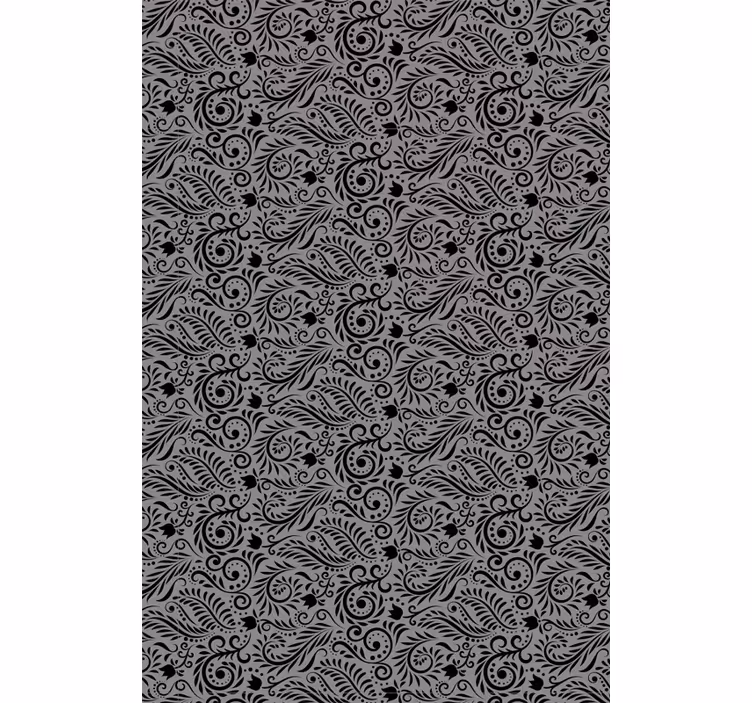 Papel tapiz gris con patrones de espirales ornamentales - TenVinilo
