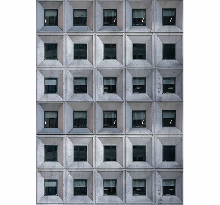 Papel tapiz gris arquitectura brutalista - TenVinilo