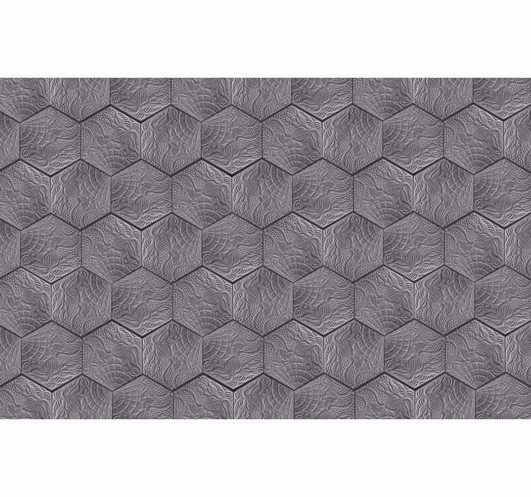 Papel tapiz gris panot gaudí - TenVinilo