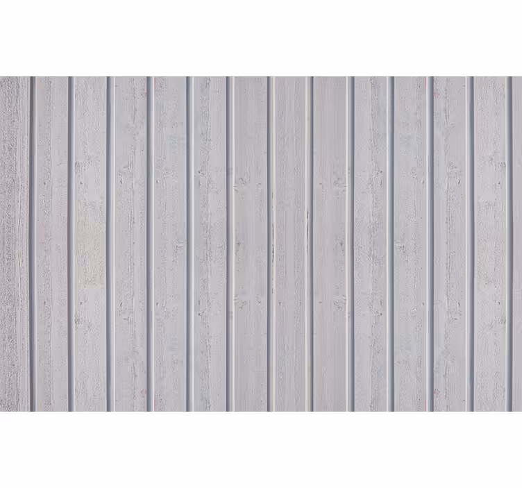 Papel tapiz gris listones de madera blanca - TenVinilo