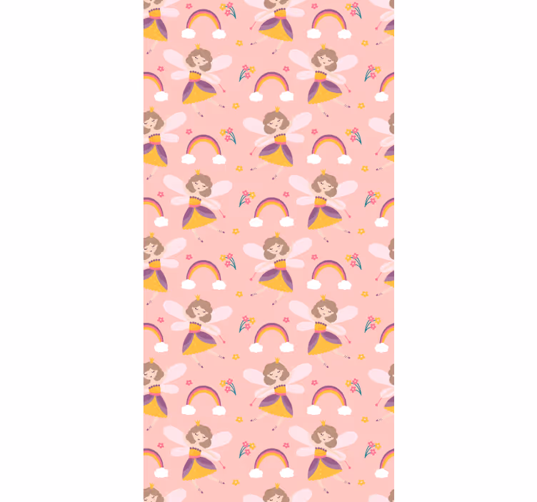 Papel tapiz rosa princesa hada - TenVinilo