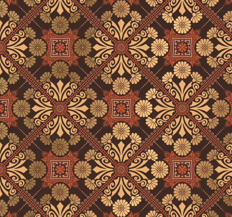 Papel tapiz ornamental azulejos intrincados - TenVinilo