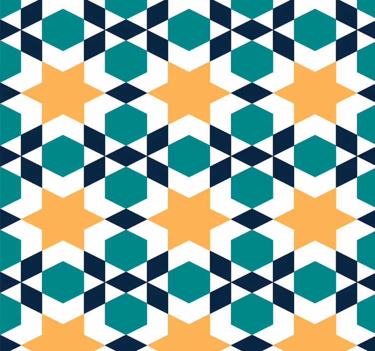 Papel pintado azulejos de estrellas - TenVinilo