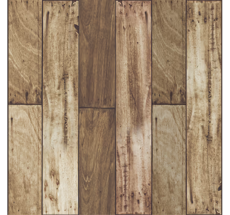Papel pintado retro madera tarima natural - TenVinilo