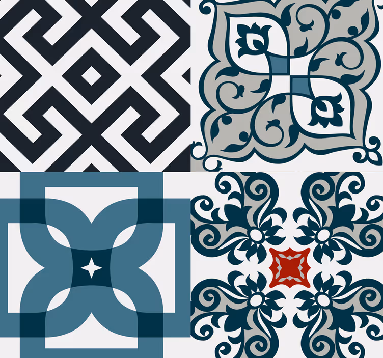 Tapizado para pared cocina azulejos portugueses retro - TenVinilo