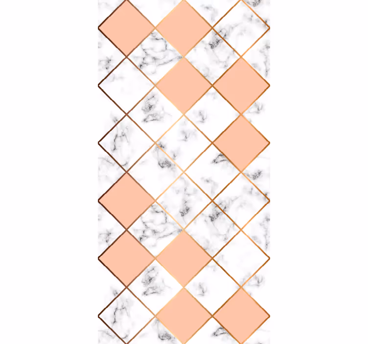 Papel imitación piedra Baldosas de mármol rosa - TenVinilo