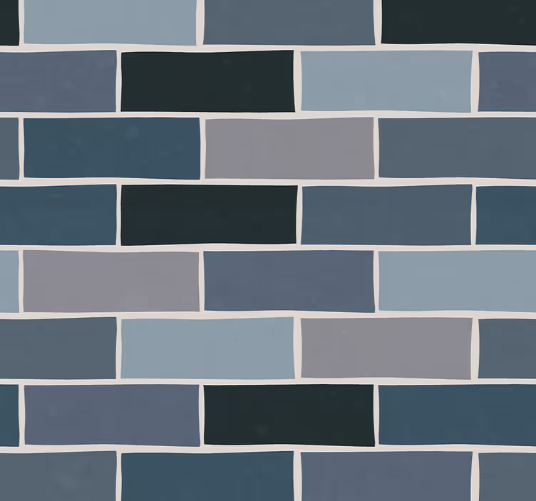 Papel tapiz ladrillos patrón de mosaico del metro - TenVinilo