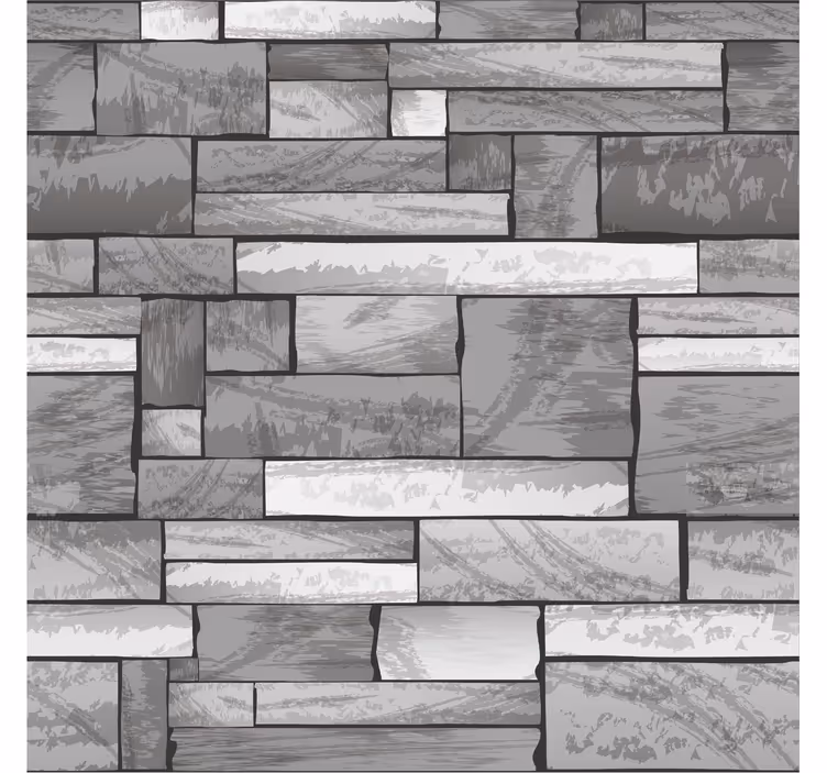 Papel pintado ladrillos Patrón gris piedra - TenVinilo
