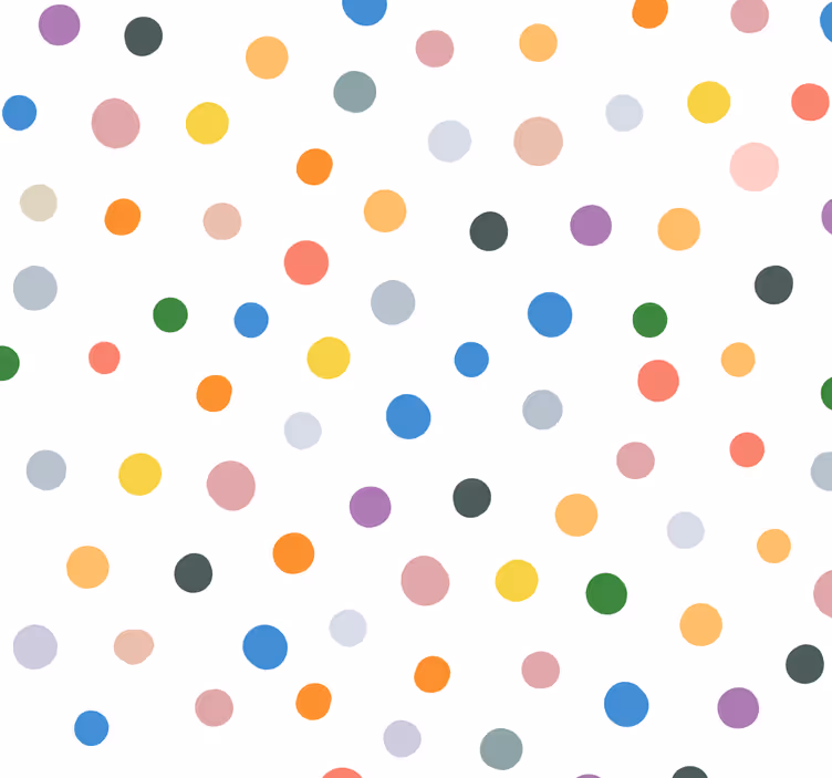 Papel pintado lunares multicolores - TenVinilo