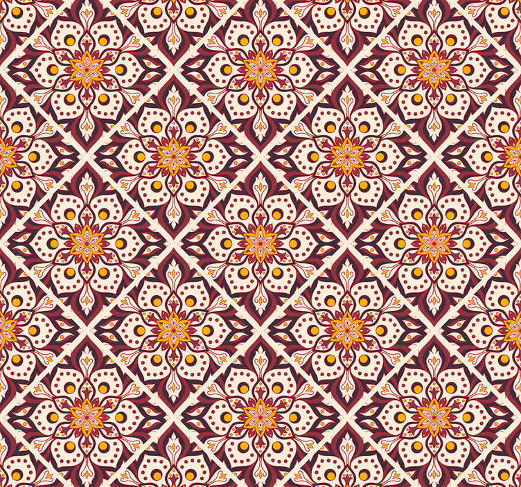 Papel pintado retro Patrón de castillo clásico - TenVinilo