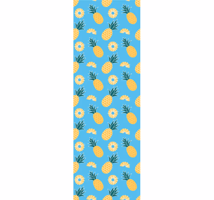 Papel tapiz animales estampado de piña tropical - TenVinilo