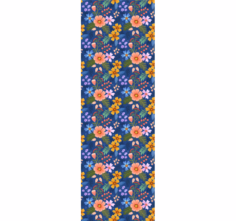 Papel tapiz flores patrón de ramo floral - TenVinilo