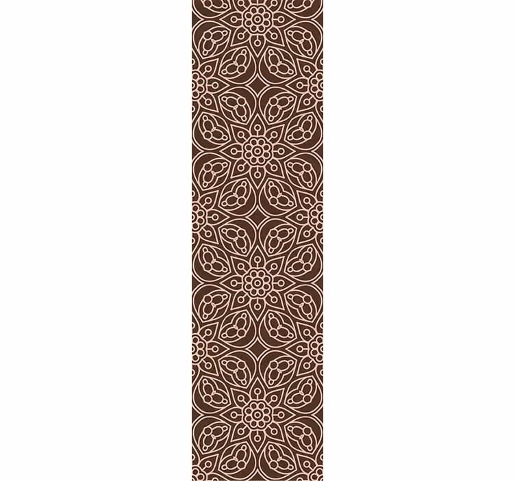 Papel tapiz floral patrón de simetría floral - TenVinilo