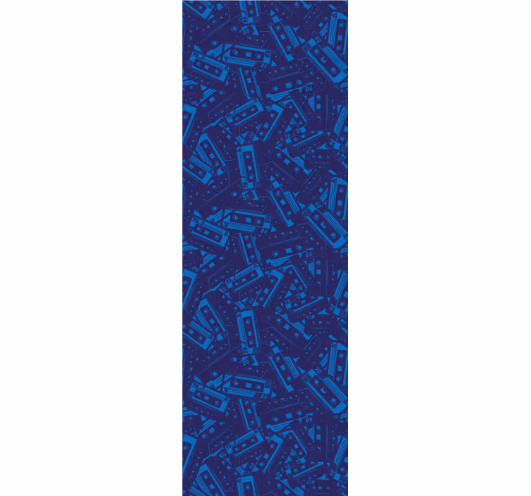 Papel tapiz azul patrón alfanumérico - TenVinilo