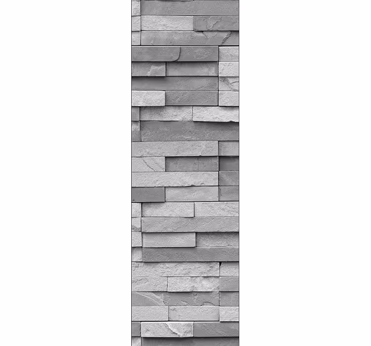 Papel imitación piedra Pared blanca piedra tonos grises - TenVinilo
