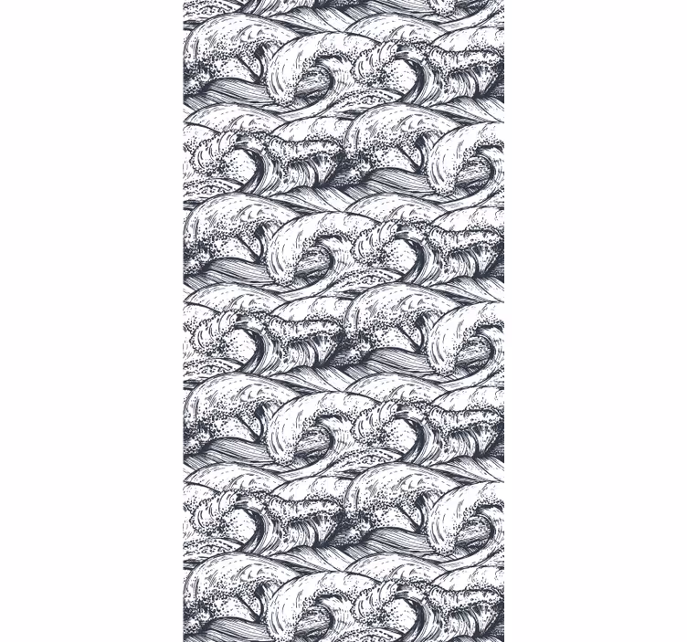 Papel pintado baño Océano agitado - TenVinilo